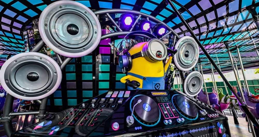 The Minion Land Buggie Boogie carousel at Universal Studios Singapore