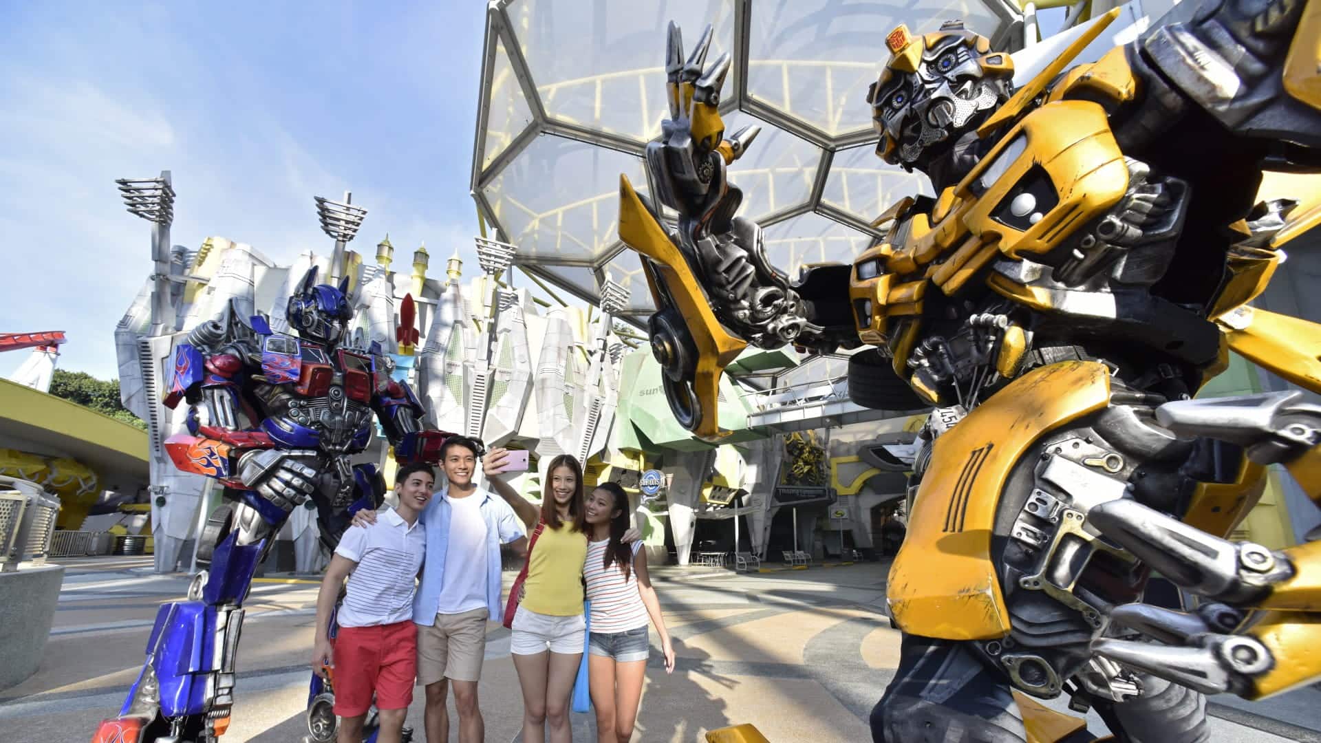 Family meet and greet the Autobots at USS