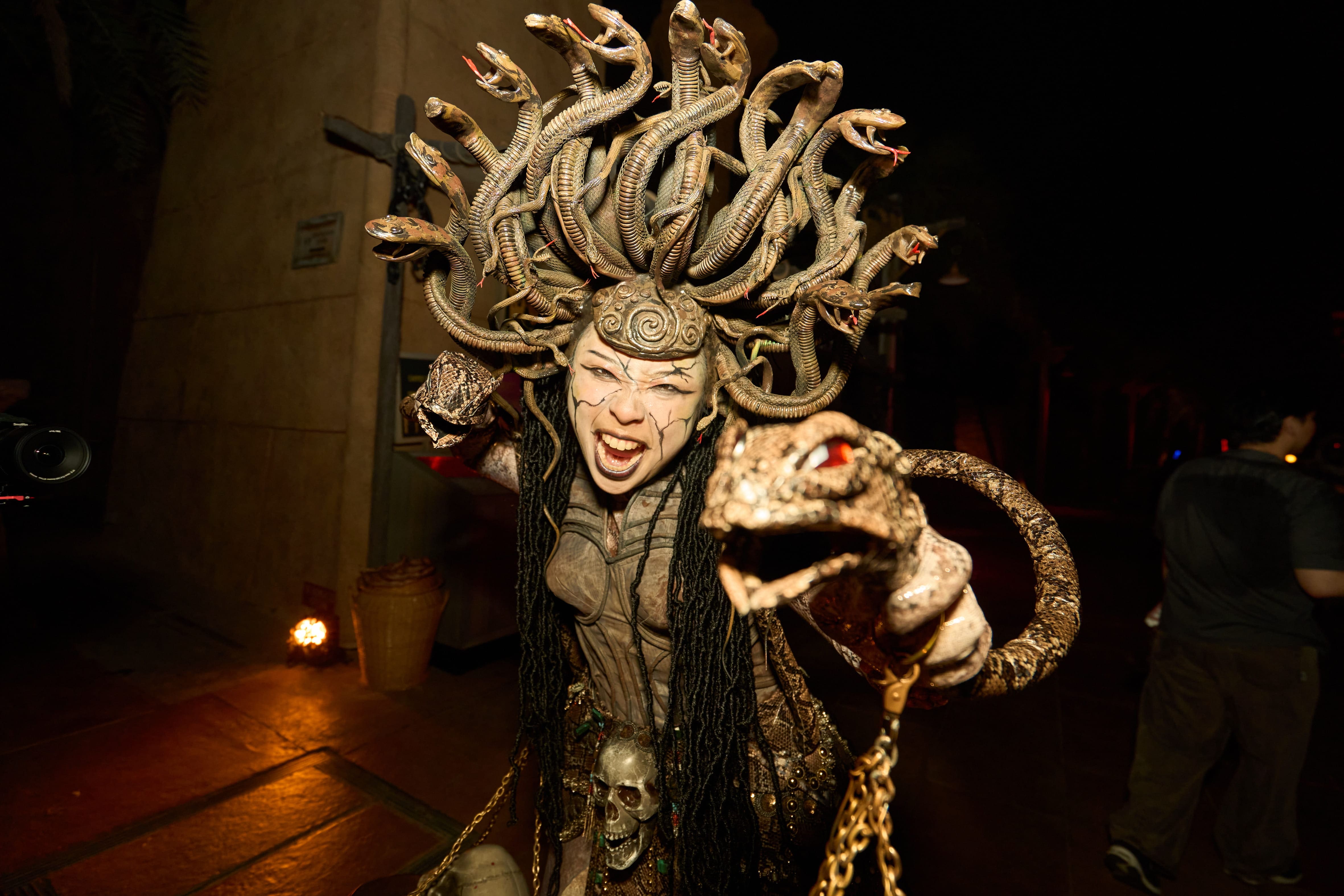 Universal Studios Singapore Halloween Horror Nights 14 – Immersive Zone – Necropolis – Medusa will greet you when you enter the serpent's crossroads