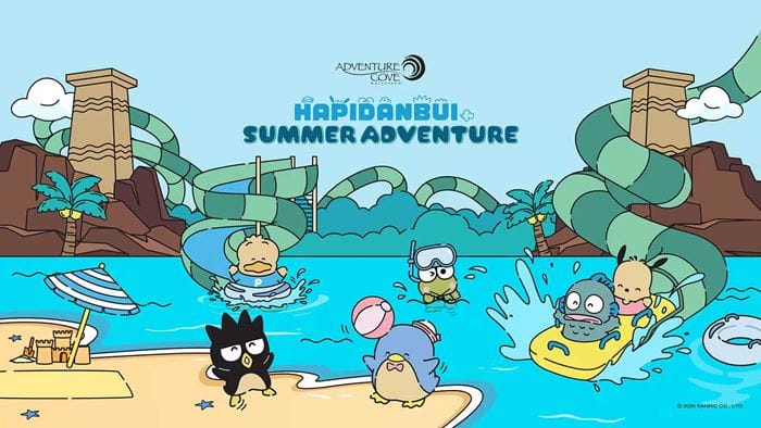 Dive Into a Summer Adventure with Sanrios Hapidanbui at Adventure Cove Waterpark