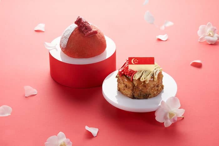 • Ora Lounge: From 31 July to 10 August, choose a Cinnamon Roll with red-and-white cream cheese or a Soft Bun with red crumble, rose and milk custard filling, each priced at SGD4.50.