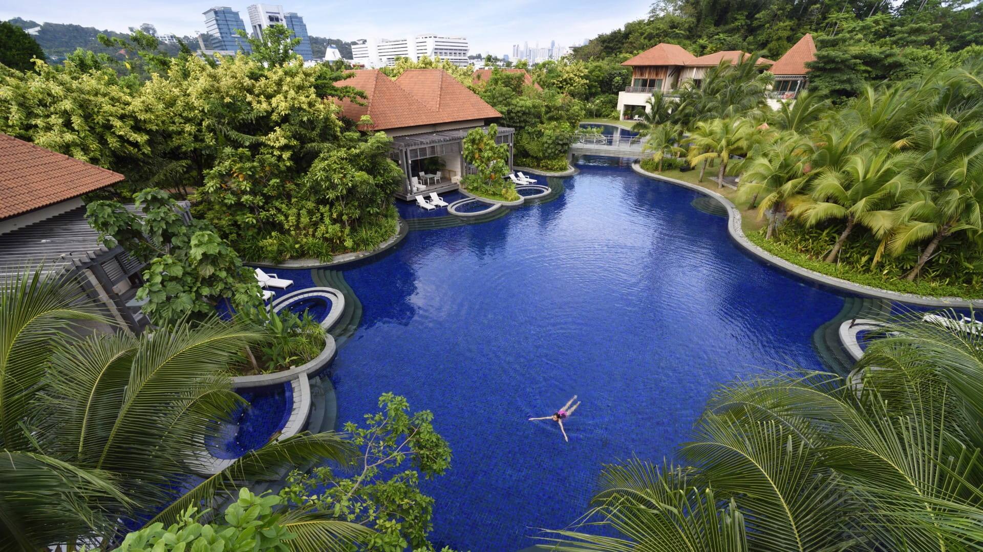 Equarius Villas pool at Resorts World Sentosa