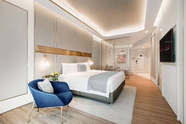 Connecting suites and extra beds in eligible categories are available on request at Crockfords Tower, subject to availability and any applicable charge.