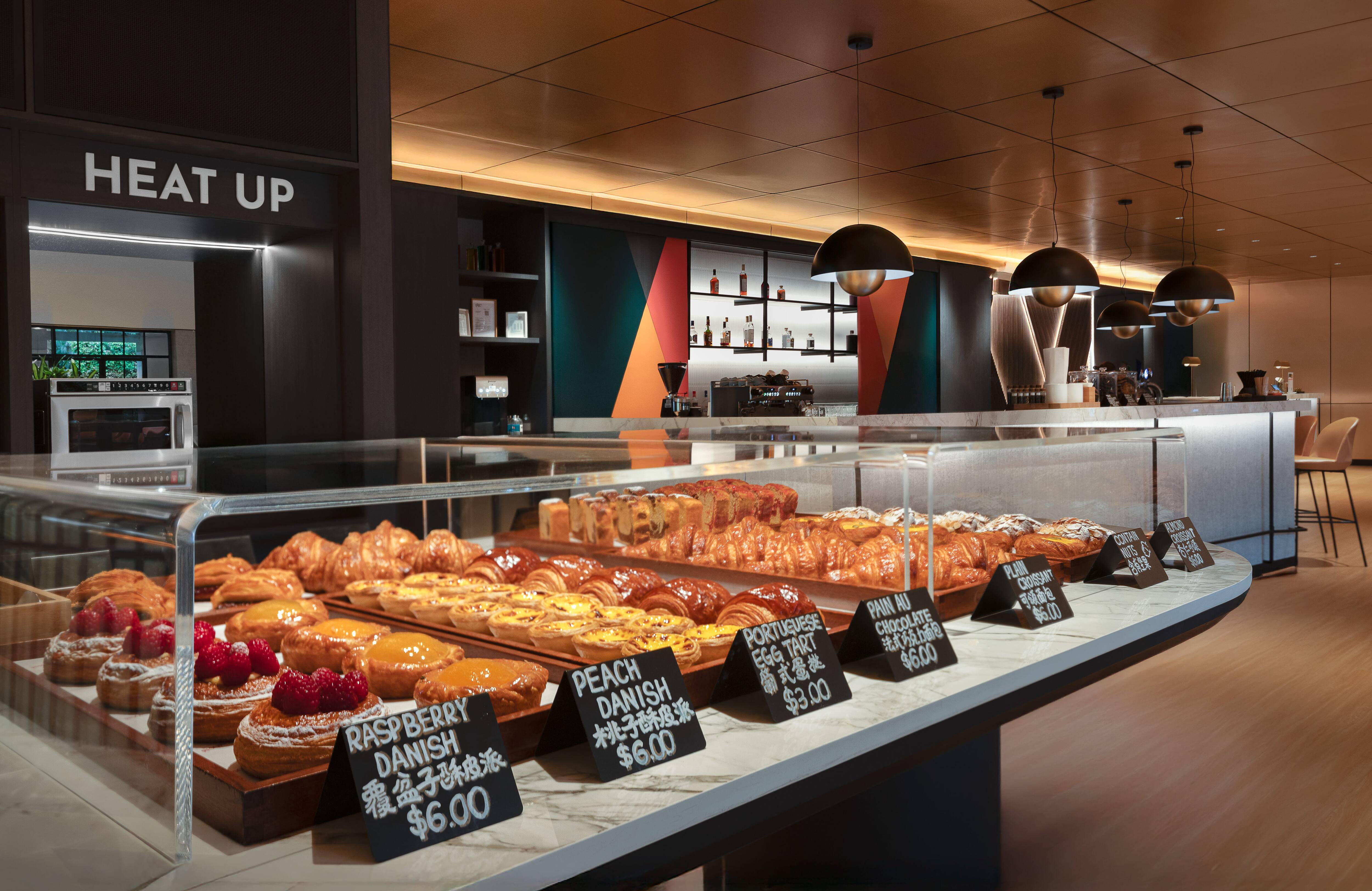 At Hotel Ora, a 24-hour Grab & Go café provides coffee and convenient refreshments.