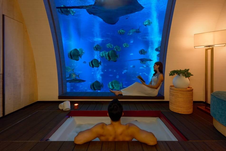 Private in-room jacuzzi at Equarius Ocean Suites, Sentosa