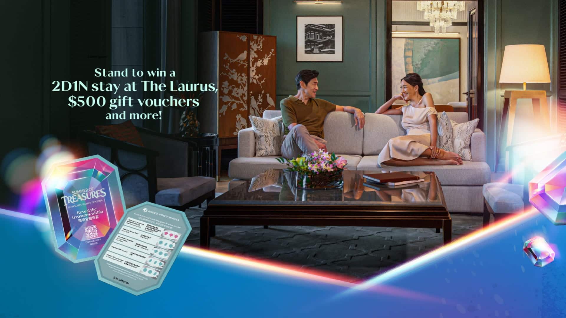 Summer of Treasures - Scratch Card - Stand to win a 2D1N stay at The Laurus, $500 gift Vouchers and more