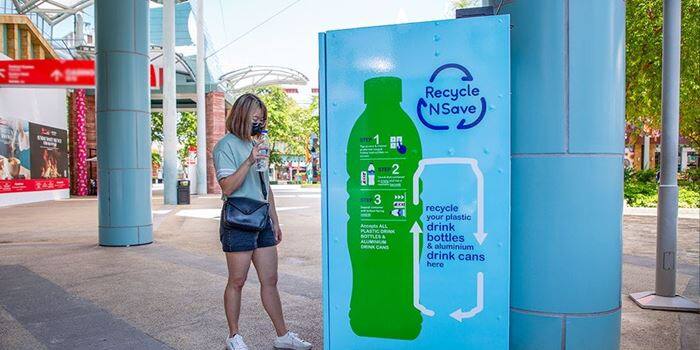 Reverse vending machine at Resorts World Sentosa