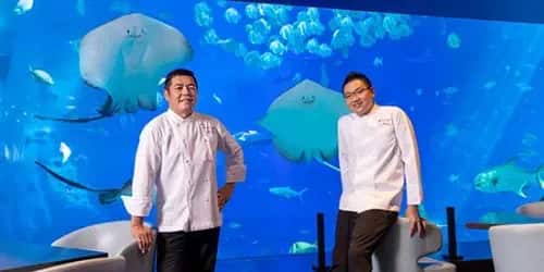 Chef de Cuisine Marvas Huang of Ocean Restaurant and Chef de Cuisine Tony Choo of Forest