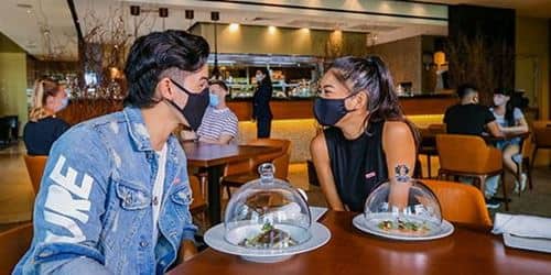 Couple at Osia Steak and Seafood Grill