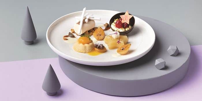 Pear Mont Blanc dessert platter at the Osia Steak and Seafood Grill