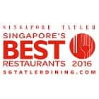 Singapore Tatler 杂志2016年度“新加坡最佳餐厅"