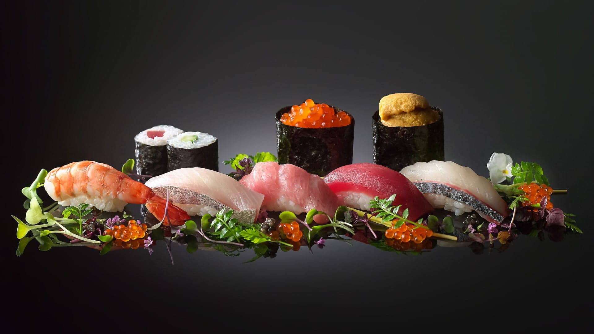 Assorted sushi at Syun RWS