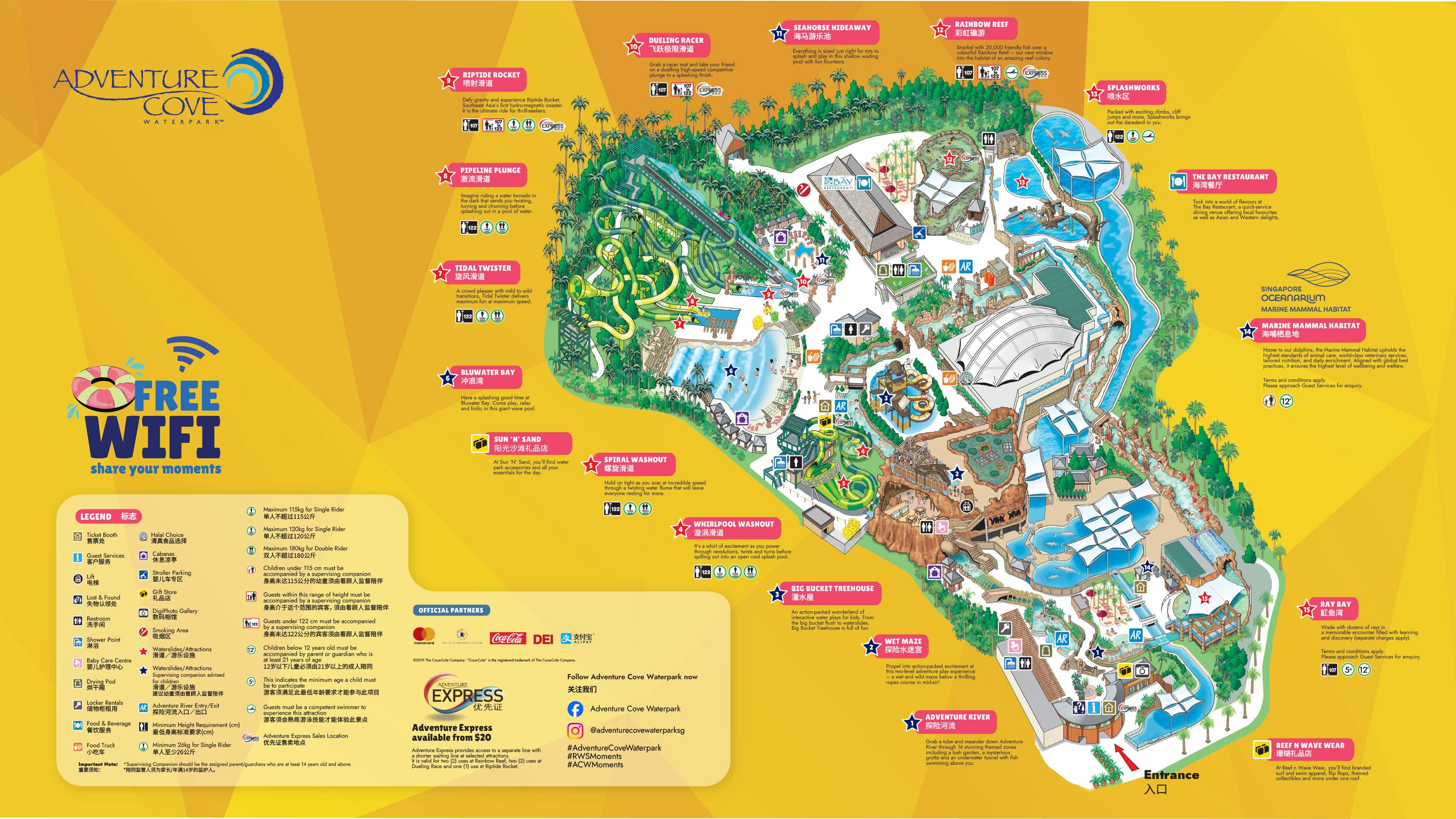 Adventure Cove Waterpark Map