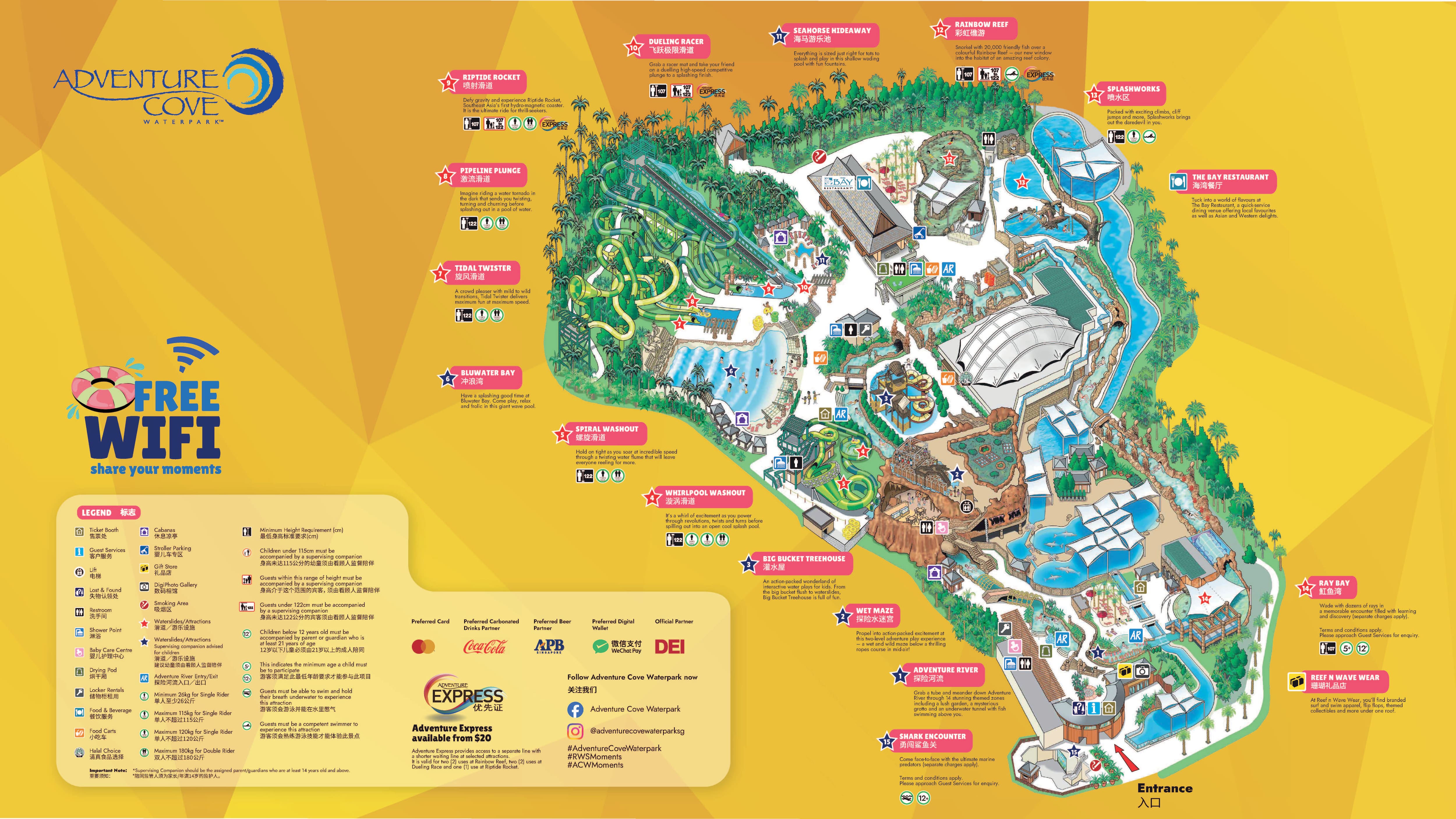 Adventure Cove Waterpark Map