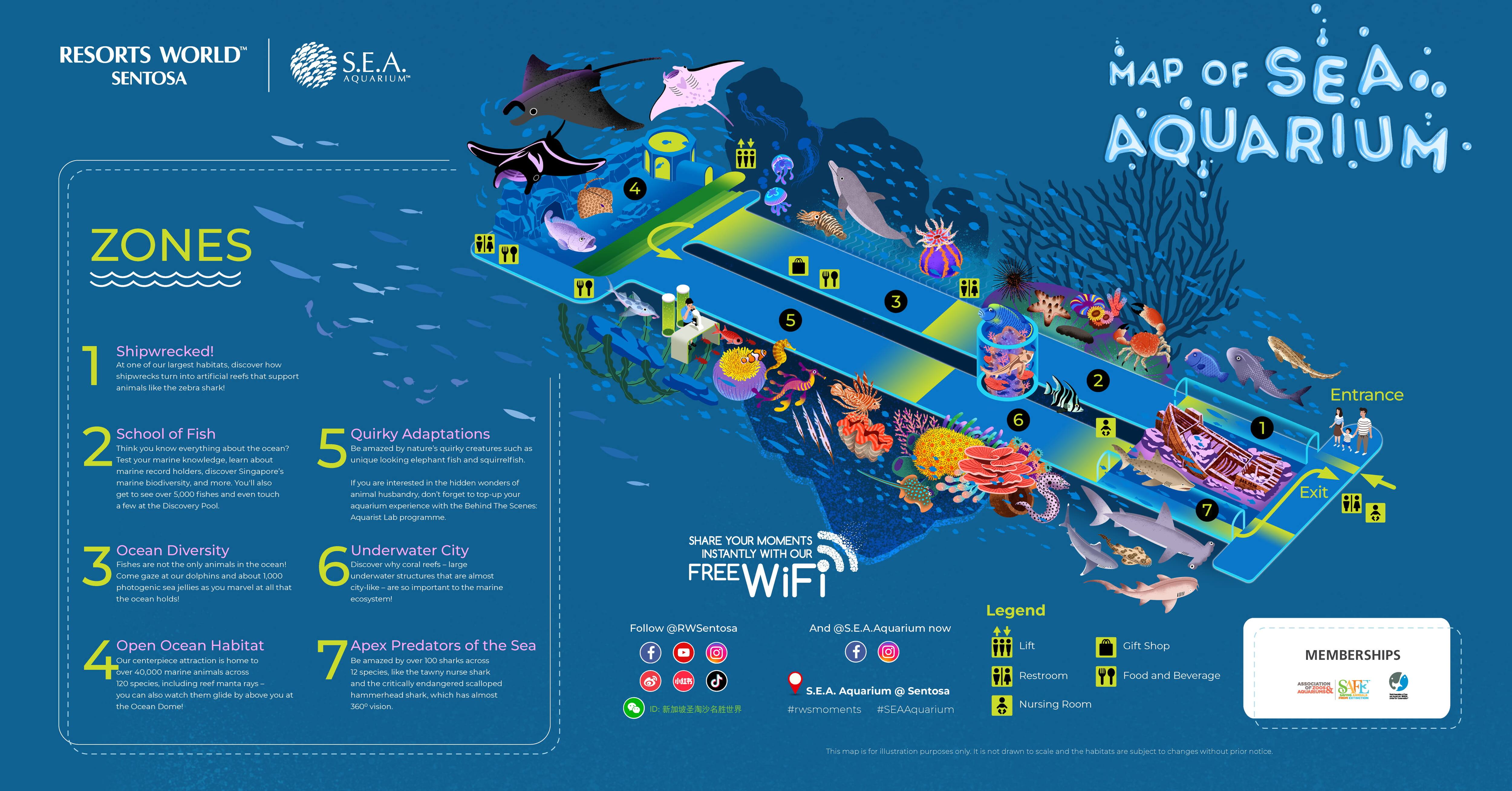 Park Map of S.E.A. Aquarium