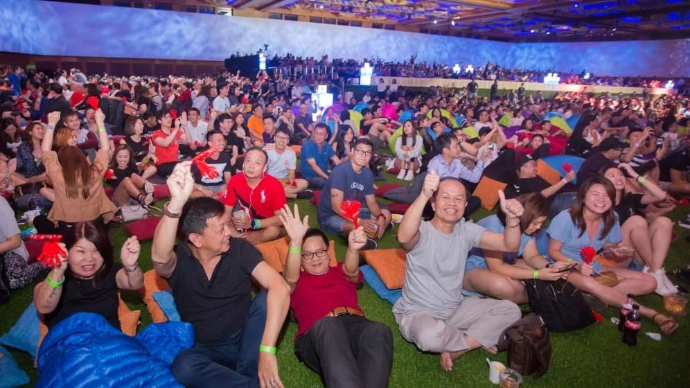 Audience watching World Cup