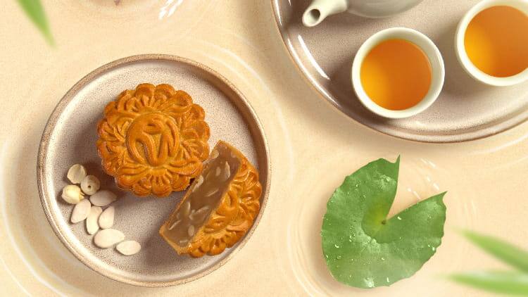 Low sugar white lotus seed with melon seeds baked mooncake from Resorts World Sentosa