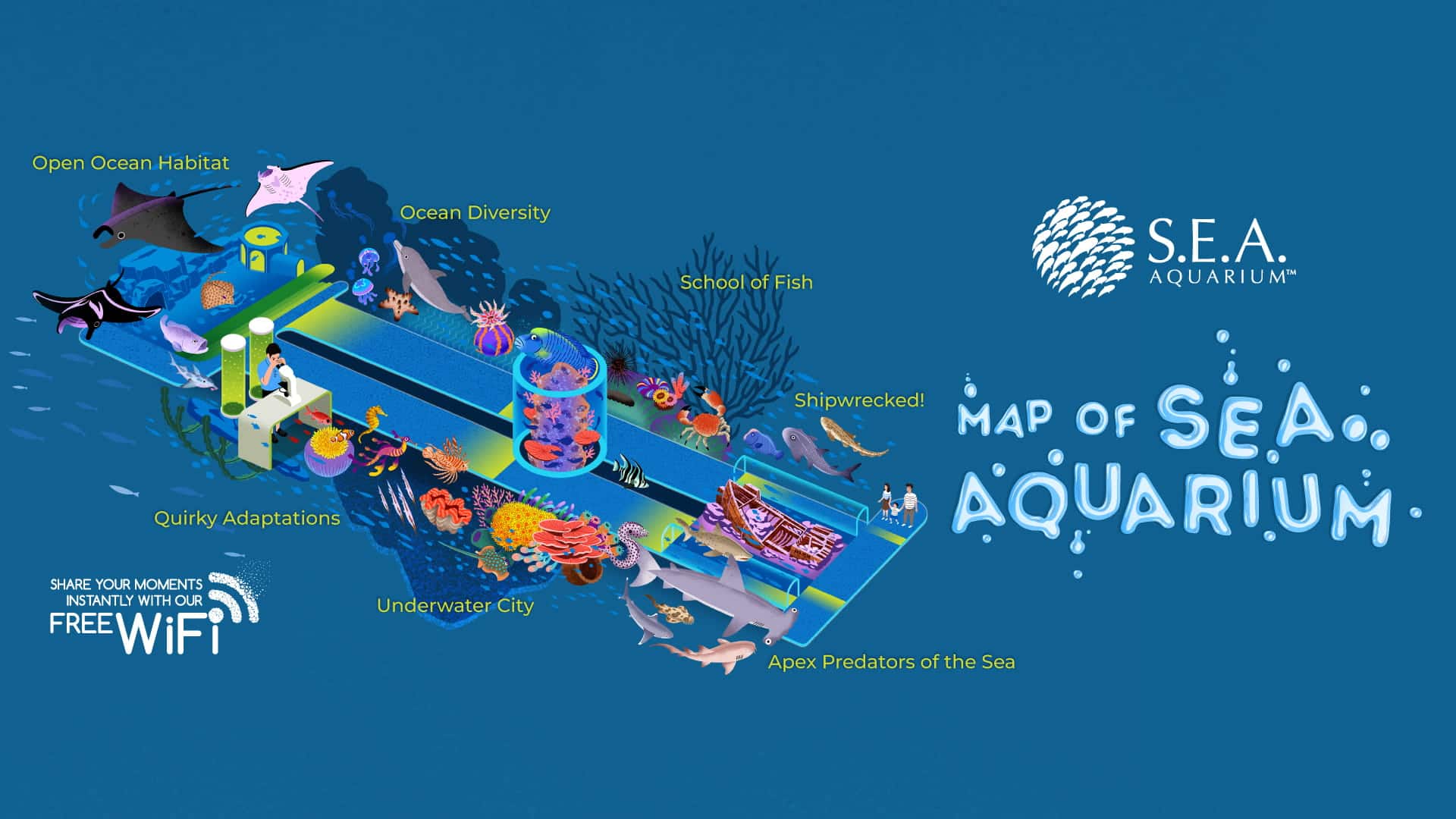 SEA Aquarium Map